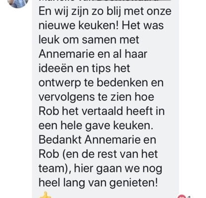 Van de nieuwe keuken genieten
