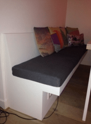 wandbank uitsparing