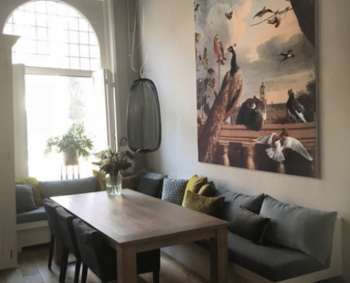 Wandbank wit materiaal Wandbank wit materiaal