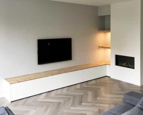 TV kast met haard en LED verlichting