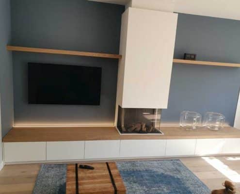 Open haard kast met LED-verlichting Open haard kast met LED-verlichting