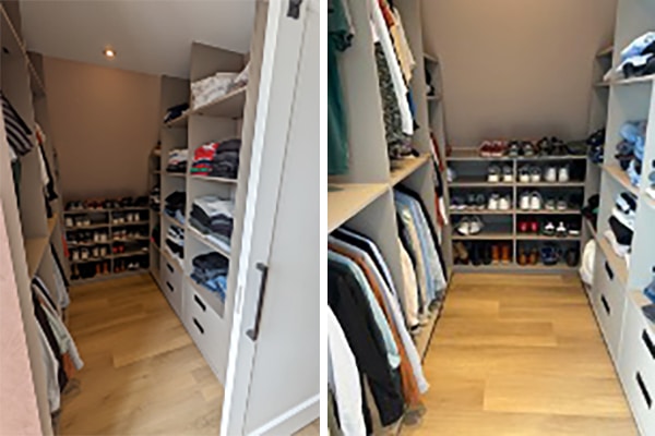 Ingebouwde maatwerk kast onder de trap